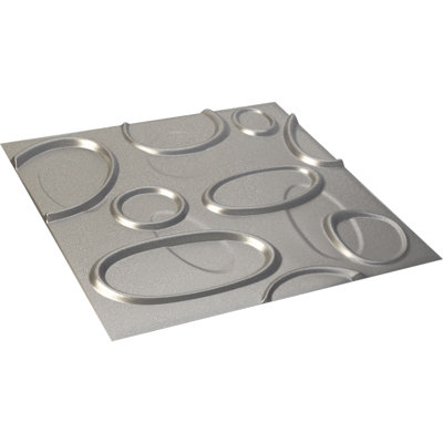 Panneau mural décoratif 3D en métal foncé l 19 5/8 po x H 19 5/8 po Felix EnduraWall (couvre 2,67 pieds carrés)