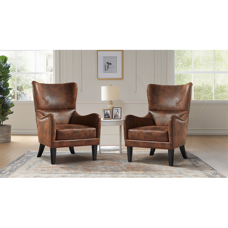 Ensemble de 2 chaises cloutées