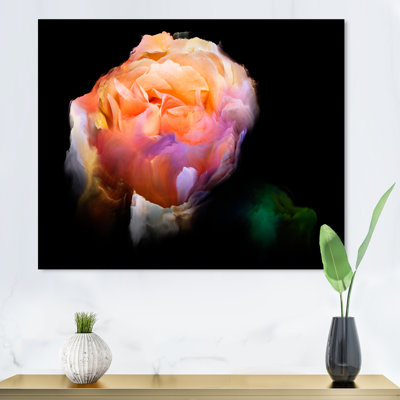 " Orange Dark Fractal Flower "