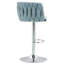 2 pièces tabourets de bar pivotants en tissu bleu 360 - Hauteur réglable avec dossier tissé et repose-pieds pour îlot de cuisine, pub, café de 2 repose-pieds, café, pub