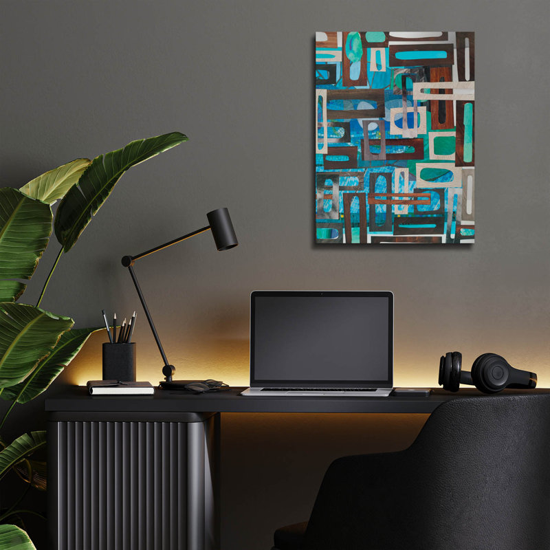 Art mural en verre 3 "Pompe2 Baths par Coco Good, H 16 po x l 12 po x P 0,13 po