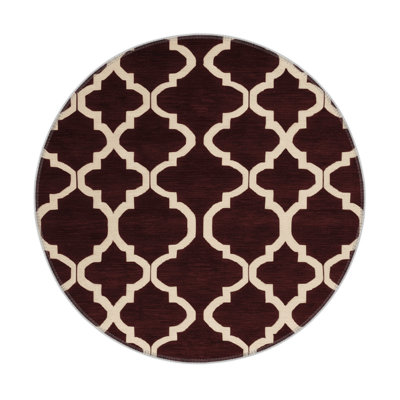 Trellis Red Indoor and Outdoor Area Rug