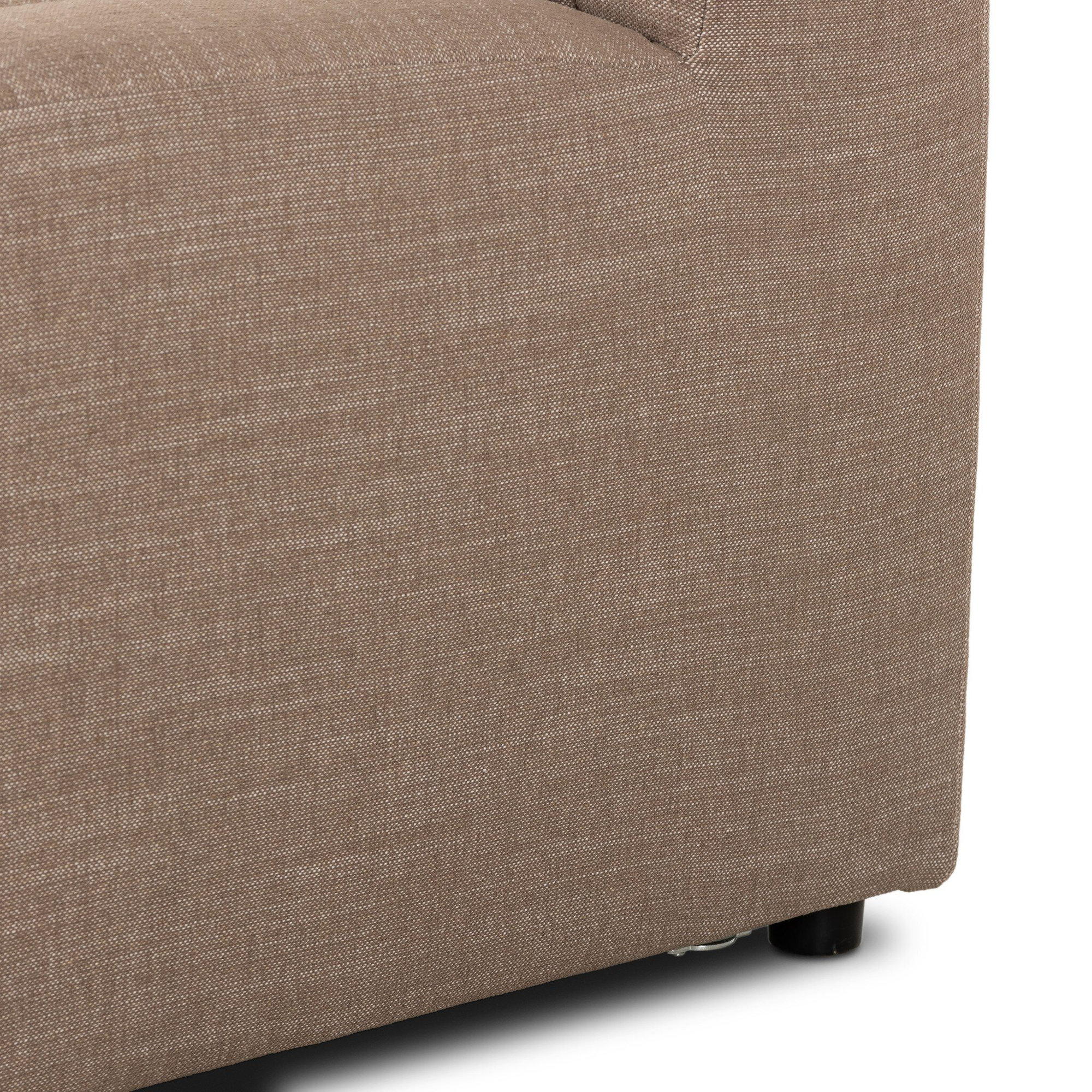 Brandt Bench, 31.5" H x 49" W x 28" D, Crypton Nomad Taupe Polyester Blend