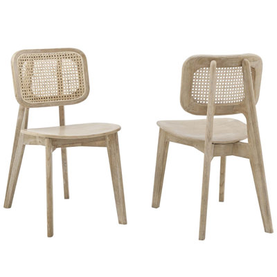 Modway Habitat Wood Dining Side Chair Set of 2