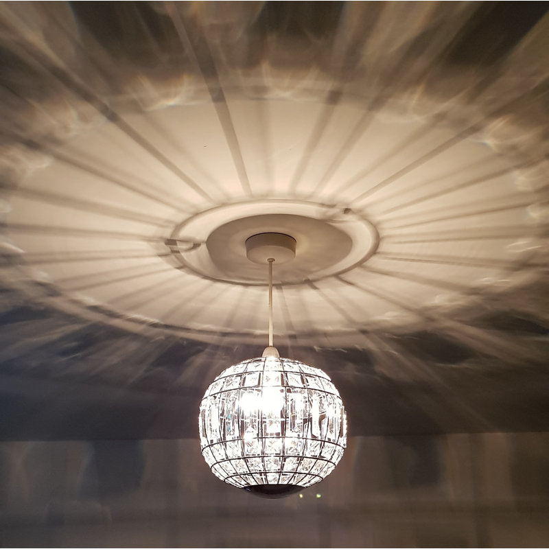 25cm H Metal Round Lamp Shade ( Uno ) in Chrome