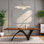Retro solid wood rectangular creative dining table