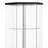 Tenley Black And Chrome Glass 4-Shelf Curio Cabinet-1178113931