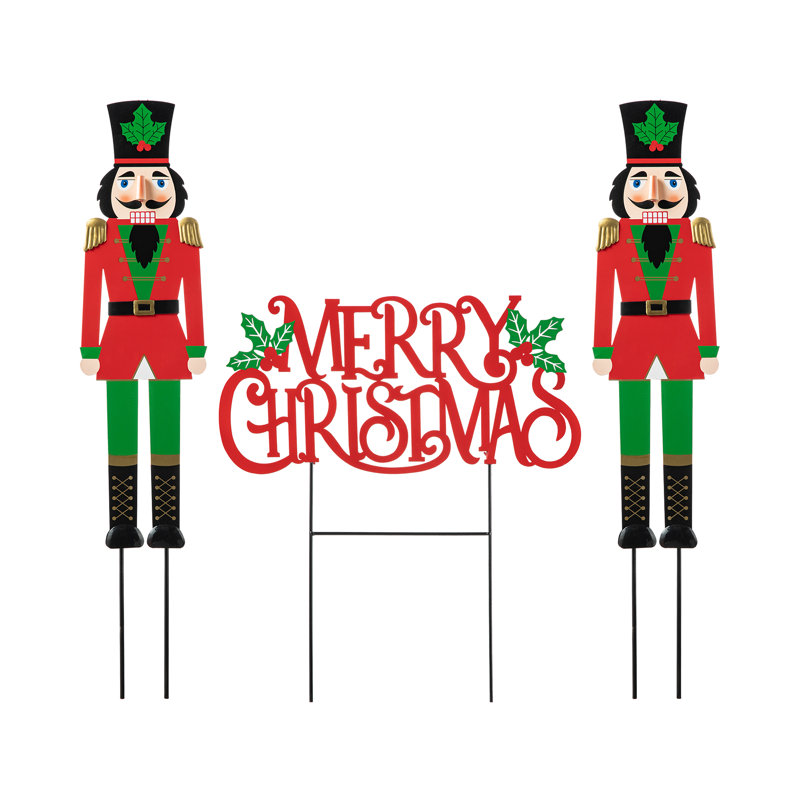 Yard Stake Weather Resistant Metal Christmas Decoration