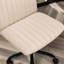 Chaise de bureau en tissu beige - capacité de pivotement à 360 °, hauteur réglable, rembourrage en mousse épaisse, fabrication en métal solide, fonctionnalité 5 pour plus de facilité, hauteur réglable, tissu respirant, support, base luxueuse-66647076
