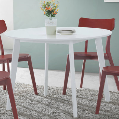 Roma Contemporary White Round Dining Table