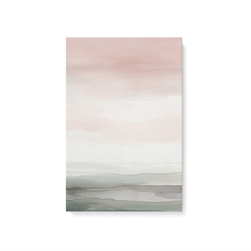 Toile Peach Tranquility III, Toile tendue, H 48 po x l 32 po x P 1,25 po