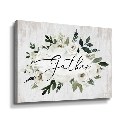 «Gather» par Lettered & Lined - Art textuel sur toile