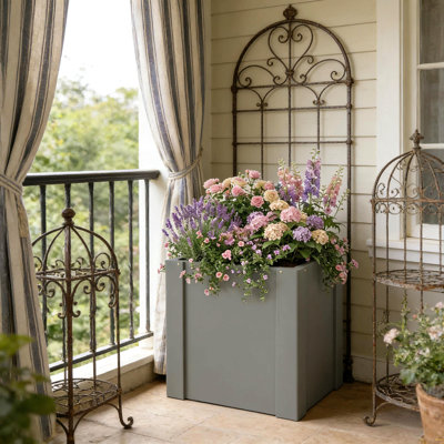 Balcony Planter Bed,Outdoor Planter Box,Elevated Garden Bed(Only Planter Box)