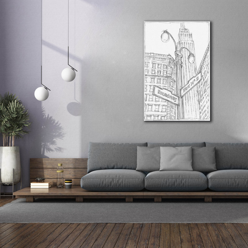  «Ny Intersection 2» par Ethan Harper, art mural sur toile, 40 po x 60 po