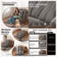 Canapé-lit rembourré pliable (gris)-1828890144