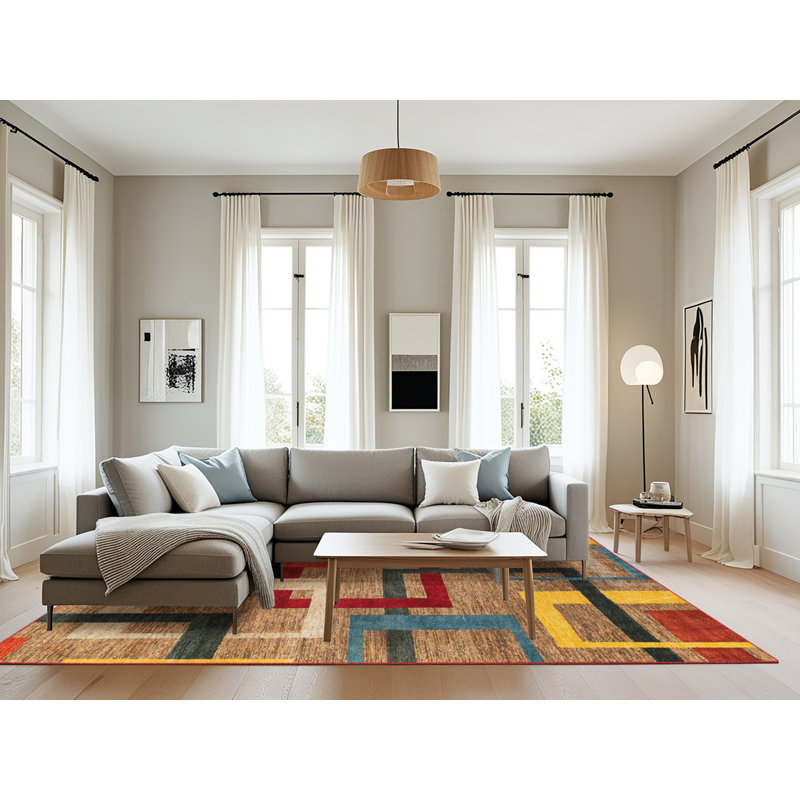 Tapis abstrait moderne 4201, Rectangle 8 pi x 12 pi