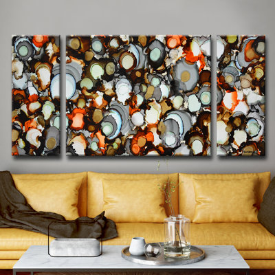 «Copper, Iron, Jade», impression sur toile tendue 3 pièces