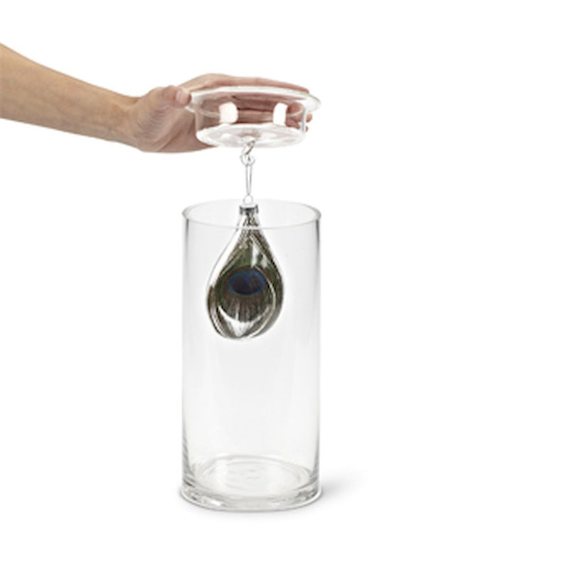 Bougeoir de table en verre 10 po