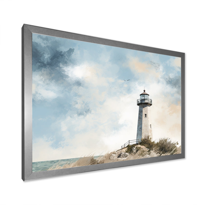 Minimalisme clair, maison panoramique, reproduction sur toile, H 34 po x l 44 po x P 1,5 po, Cadre simple argenté
