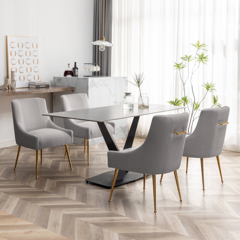 Chaise d'appoint Elian, Gris