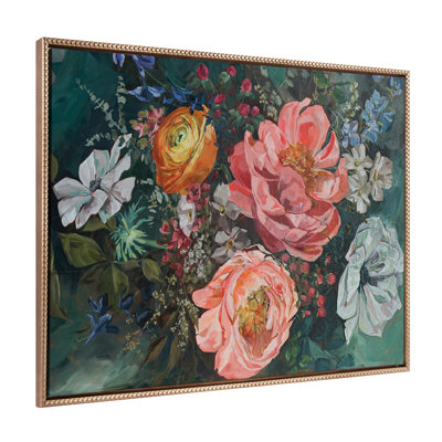 «AQ Peony Bouquet» par Annie Quigley, reproduction d'art sur toile encadrée