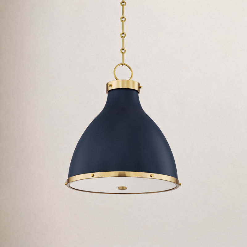 Painted No. 3 Dimmable 2-Light Pendant, Aged Iron