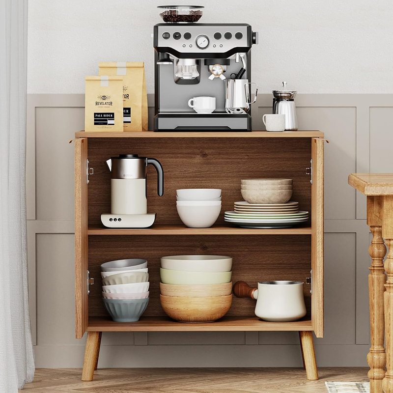 Buffet moderne cannelé, console de rangement d'appoint pour le salon et le vestibule