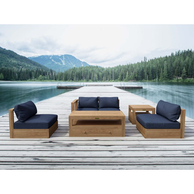 Ensemble de conversation d'extérieur en osier pour 4 personnes avec coussins