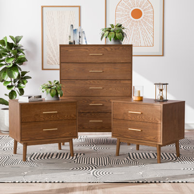 Nevio 3-Piece Nightstands And Chest Set