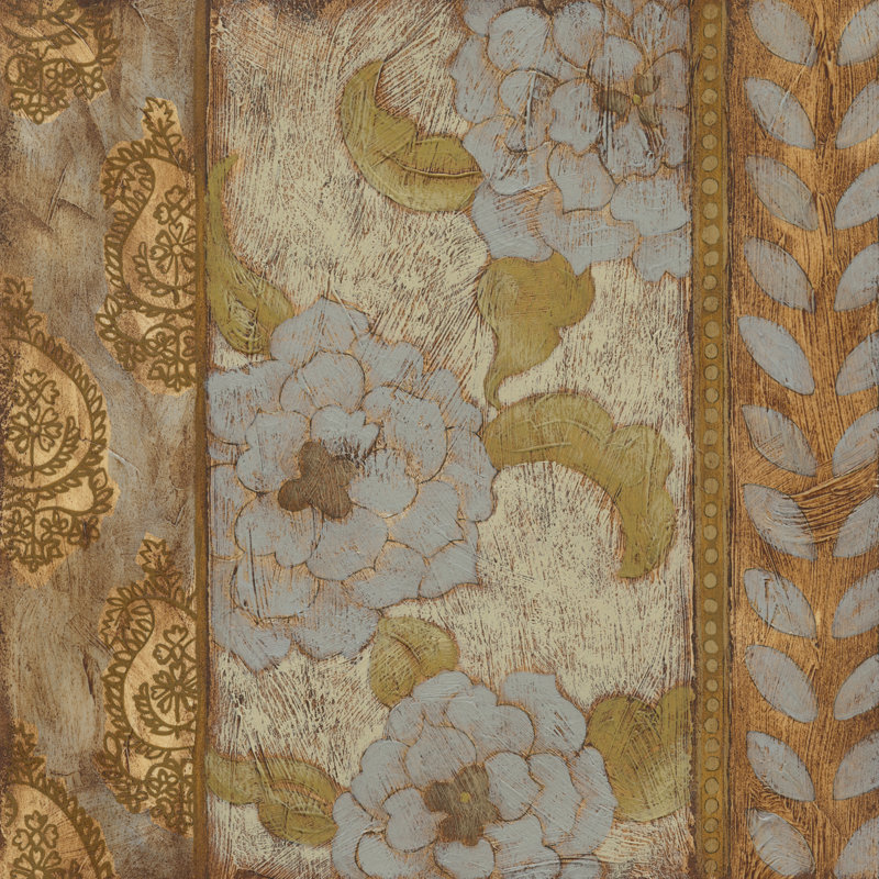 Gilded Sari I by Chariklia Zarris - Wrapped Canvas Painting, 30cm H x 30cm W x 3.8cm D