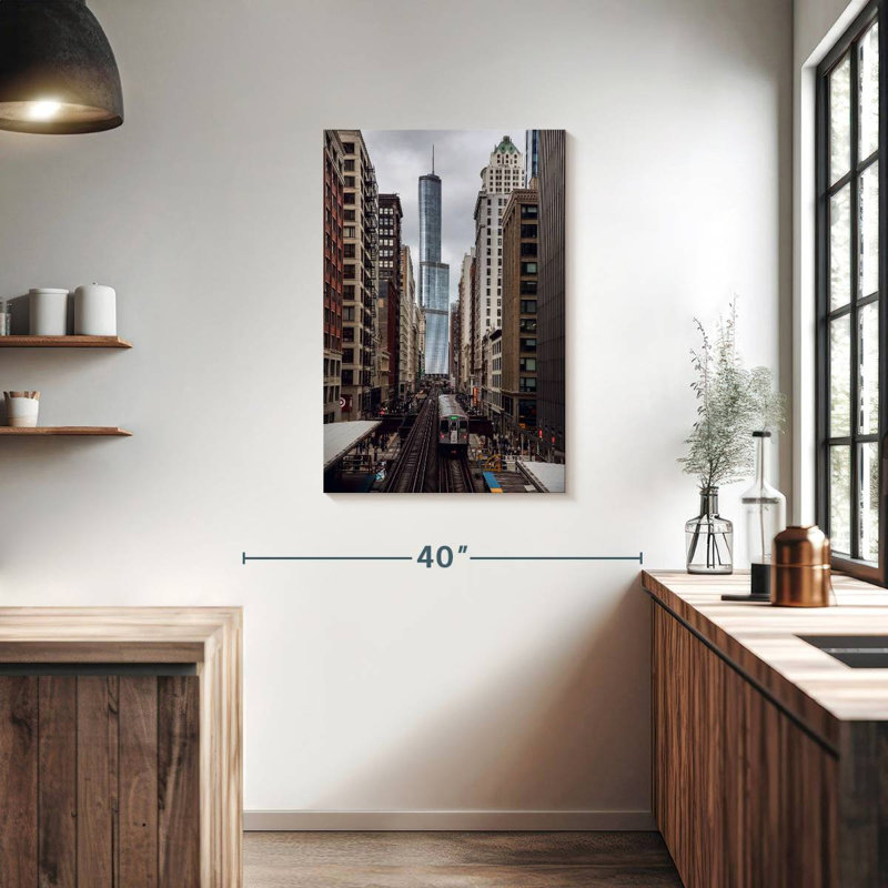 Aime Chicago Train Ride, 36" H x 24" W