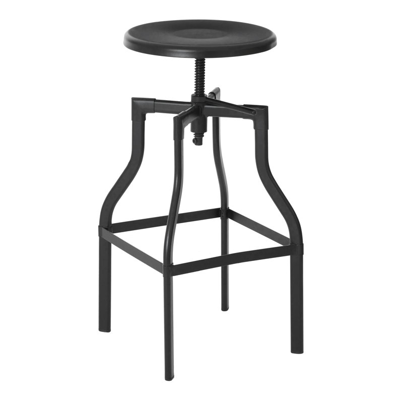 Sevilla Adjustable Height Bar Stool, Black