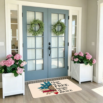 Tournesol maison patriotique de l'entrée libre 20 po x 32 po Tapis d'entrée