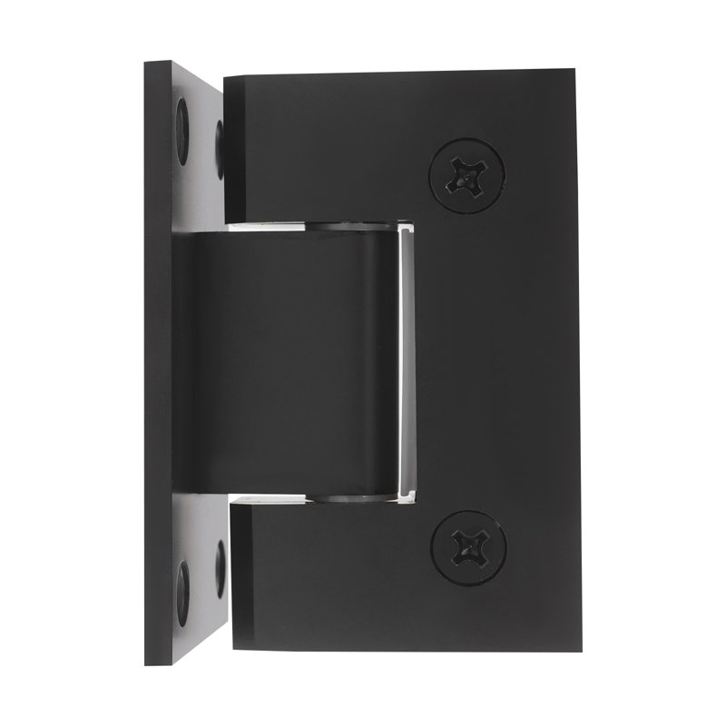 Ensemble d'accessoires de quincaillerie de porte de salle de bain en acier inoxydable comprenant 2 charnières, 2 poignées et 3 pinces de porte noires