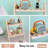 2-Tier Desktop Storage Organizer Countertop Storage Shelf Foldable 2 Tier Ladder