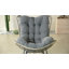 Chaise berçante d'extérieur en rotin avec coussin