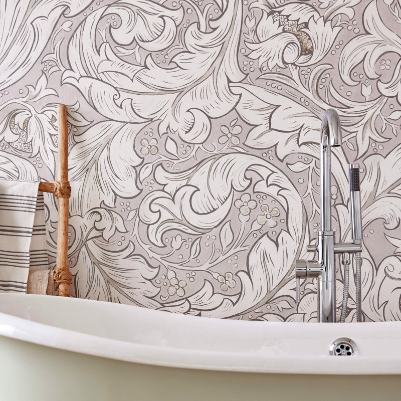 Pure Bachelors Button Wallpaper, Gray/Blue