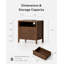 Table de chevet avec 2 tiroirs et station de charge Farmhouse-1831405373-1831405372