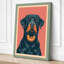 Rottweiler Portrait Modern - Wrapped Canvas-1440775460-1440775461