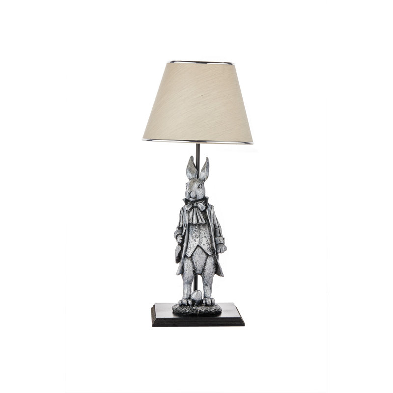 Lampe de table, gris, Blanc