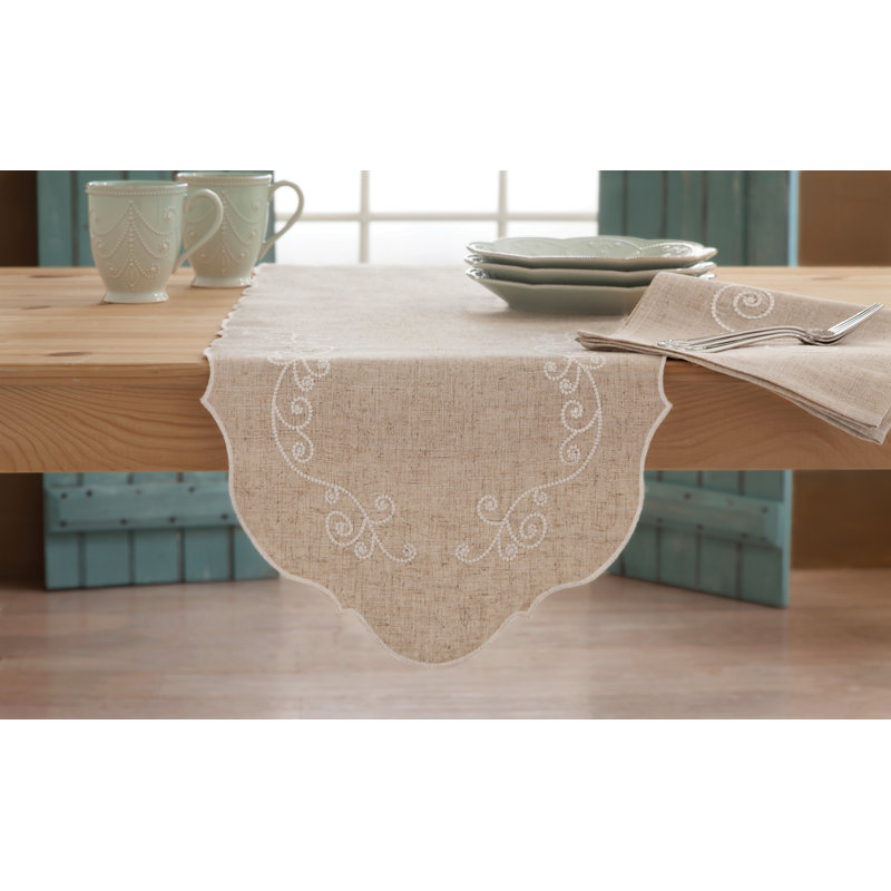 Lenox French Perle Runner, 70" x 14"