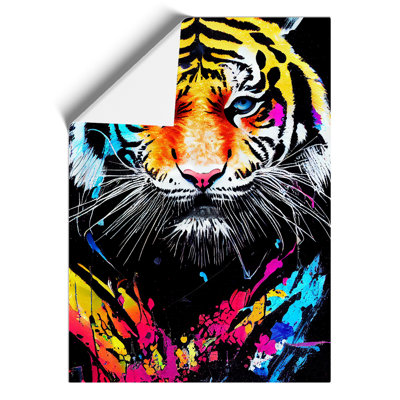 Painted Tiger No.1 Abstract - Wall Art
