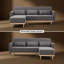 86.6'' 3-Level Adjustable Chenille Reversible L-Shaped Sectional-419267789