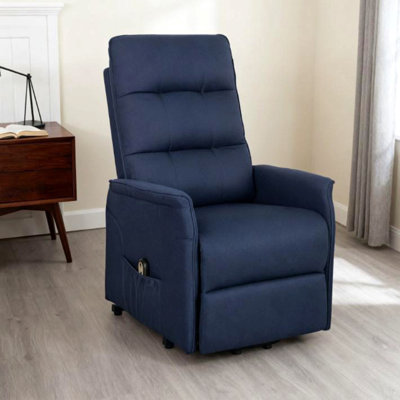 Canapé inclinable en tissu avec télécommande, fauteuil relevable électrique, poches latérales