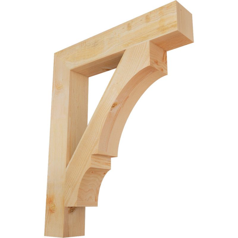 Support de bloc Balboa, L 6 po x P 34 po x H 42 po, Sapin Douglas scié brut