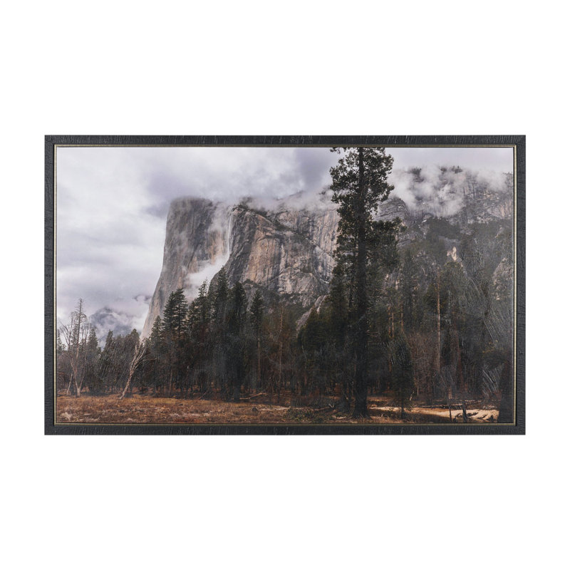 «Misty Mountain» par Gary Blatter, reproduction d'art sur toile encadrée à la main