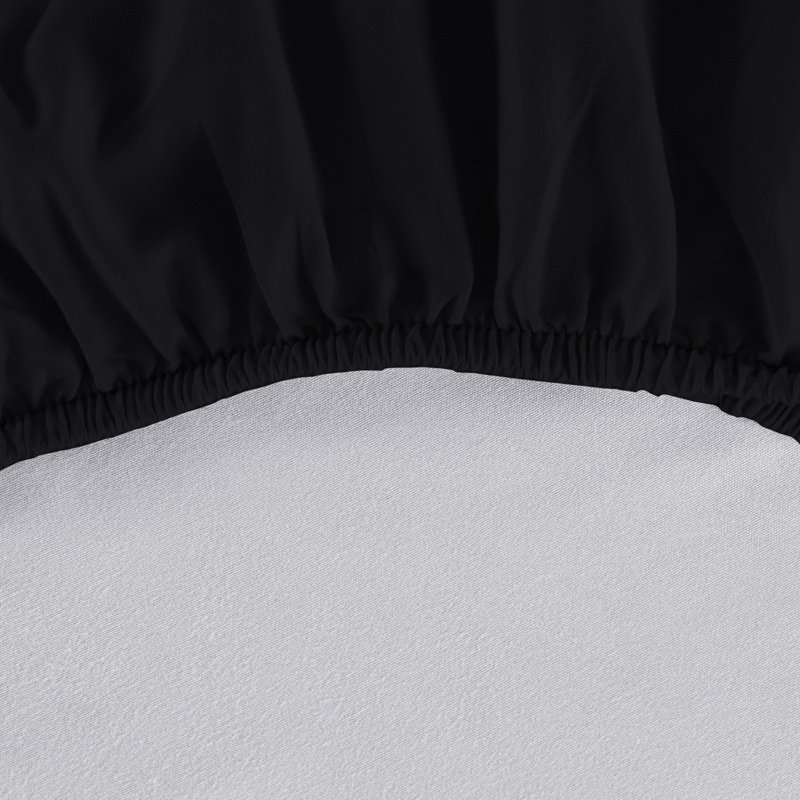 Ultra Soft 200 Thread Count Microfiber Fitted Sheet, Single (3'), Black