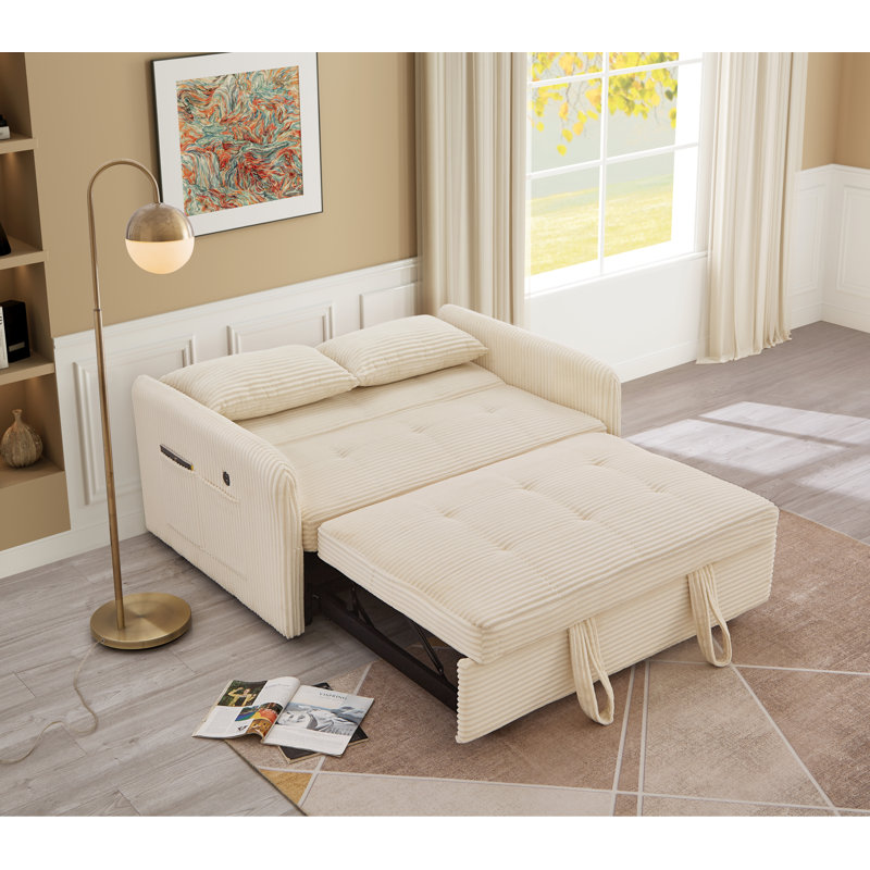 Canapé-lit 55,2 po, Beige