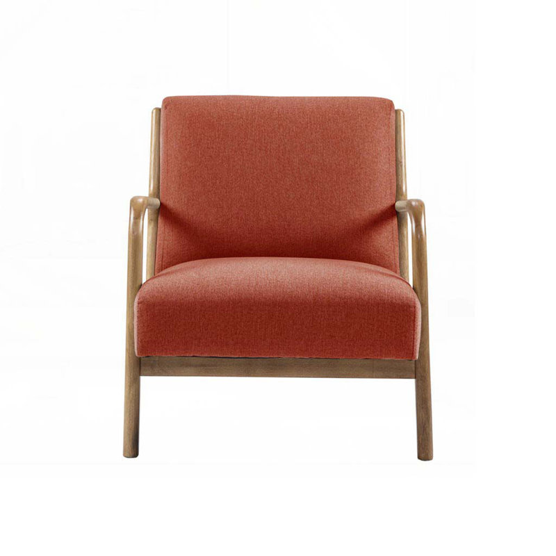Chaise rembourrée en polyester avec 4 pieds, Épice