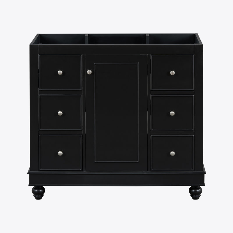 Meuble-lavabo noir 36 po (lavabo non inclus)